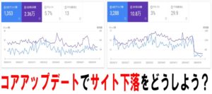 コアアップデートでサイト下落したけどどうするの?の巻